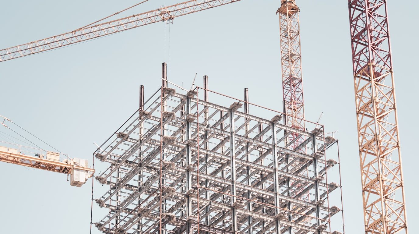 An industrial facility under construction.