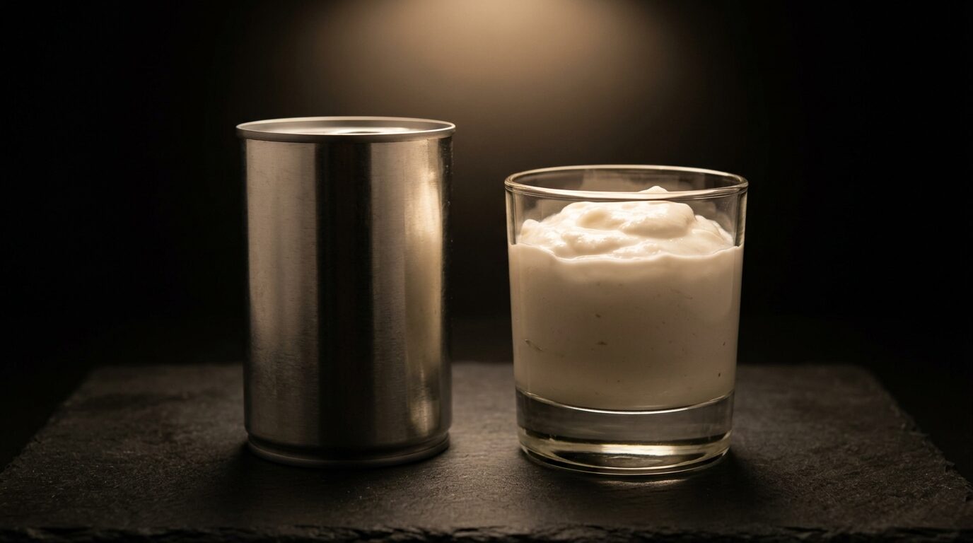 Coconut milk and cream.