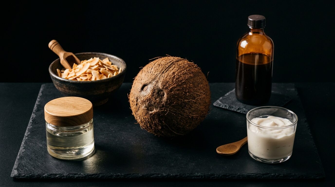 A range of processed coconut food and beverage products from Neeyog Resources.